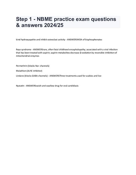 are nbme questions similar to step 1